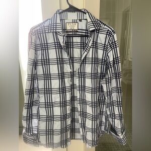 Thomas Pink Men's Plaid Shirt - Black and grey